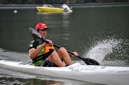 Dan Busch absolutely smoked the kayak leg on his way to winning the Kayak Triathlon